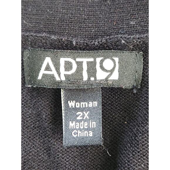 Apt. 9 Black Embellished Pockets Cardigan Size 2X - Picture 10 of 11